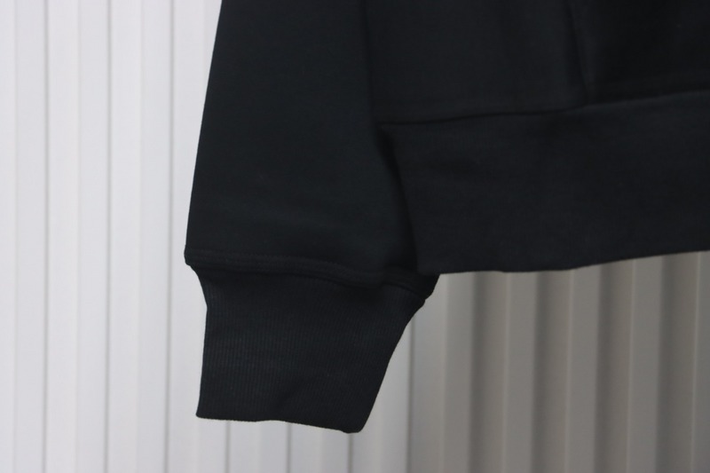 Stussy Logo Embroidered Hoodie black