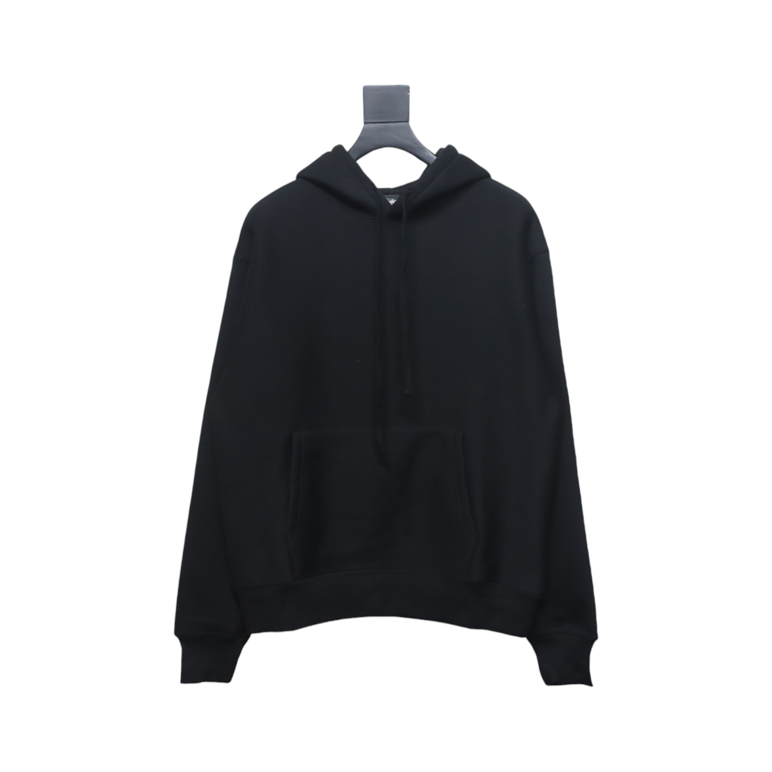 Stussy Logo Embroidered Hoodie black