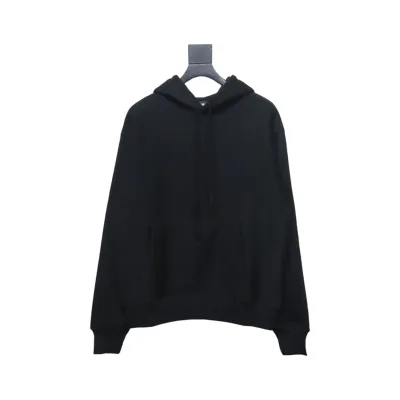 Stussy Logo Embroidered Hoodie black 01