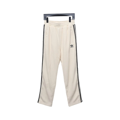 Adidas originals American retro series Trefoil logo embroidered side stripes retro sports casual trousers 01
