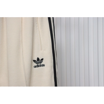 Adidas originals American retro series Trefoil logo embroidered side stripes retro sports casual trousers 02