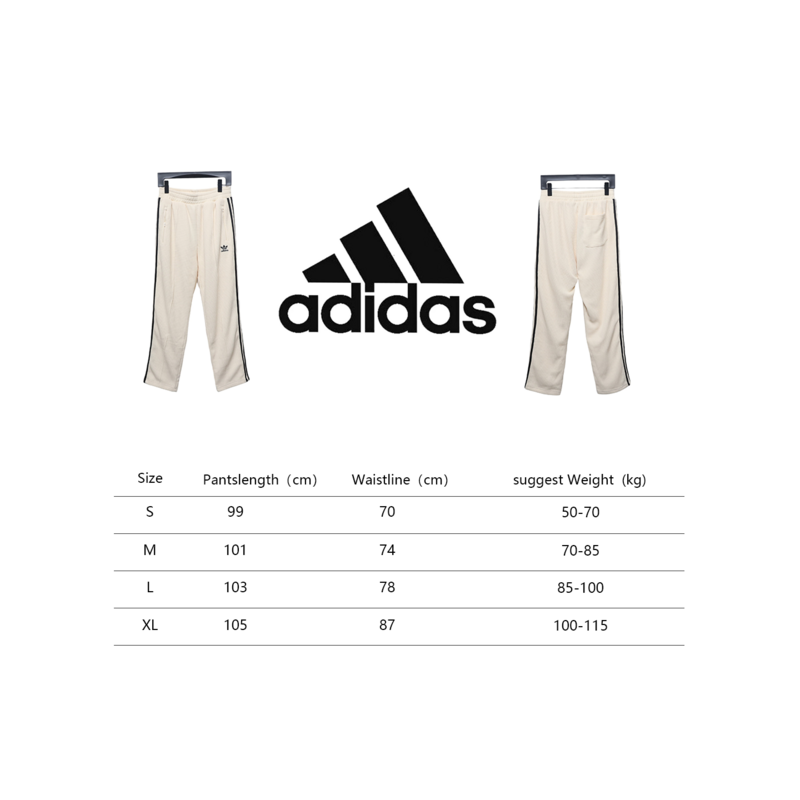 Adidas originals American retro series Trefoil logo embroidered side stripes retro sports casual trousers