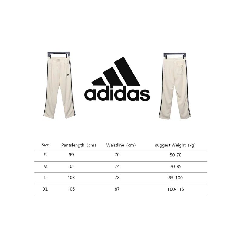 Adidas originals American retro series Trefoil logo embroidered side stripes retro sports casual trousers