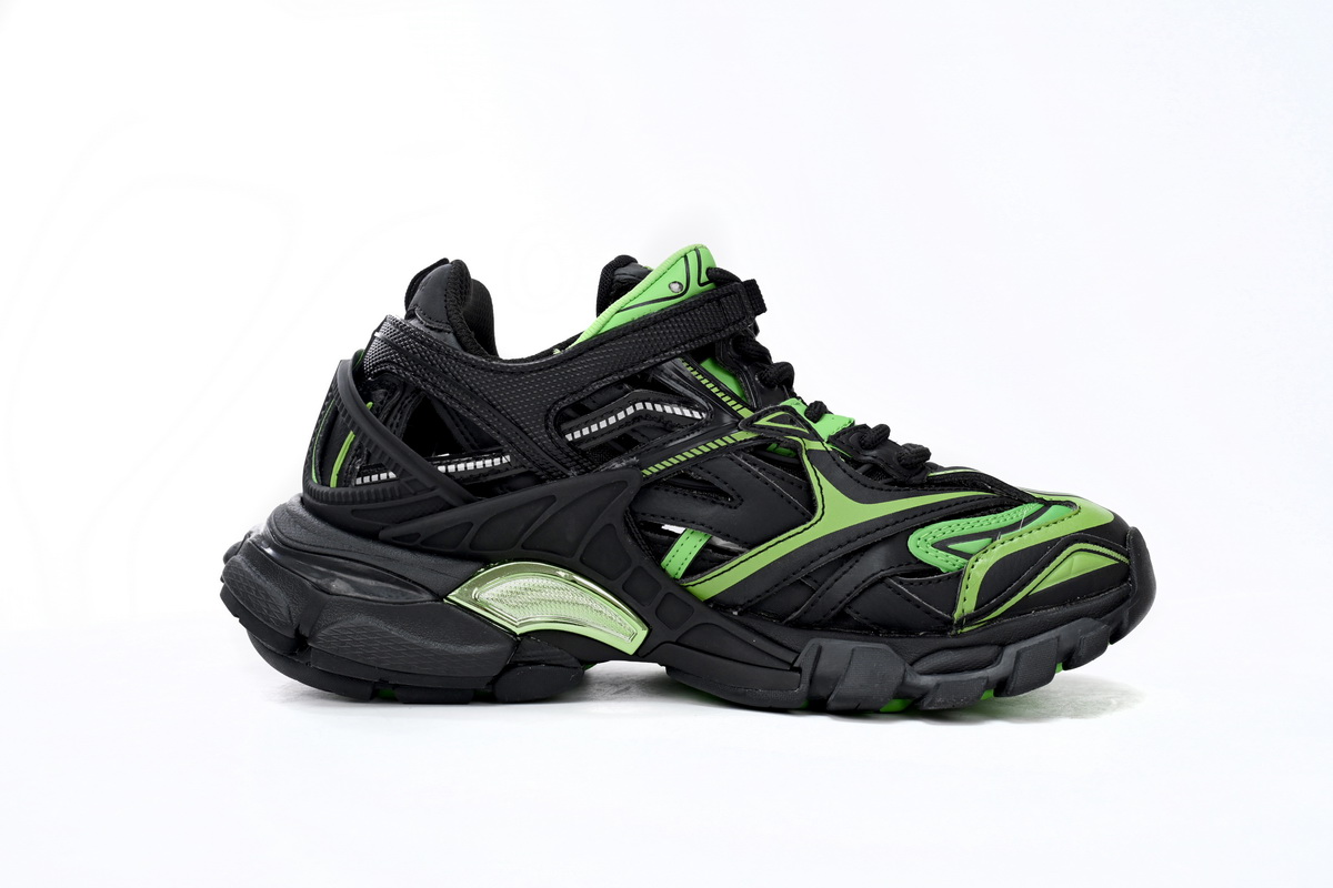Balenciaga Track 2 Sneaker Black Green 568614 W2GN3 1086