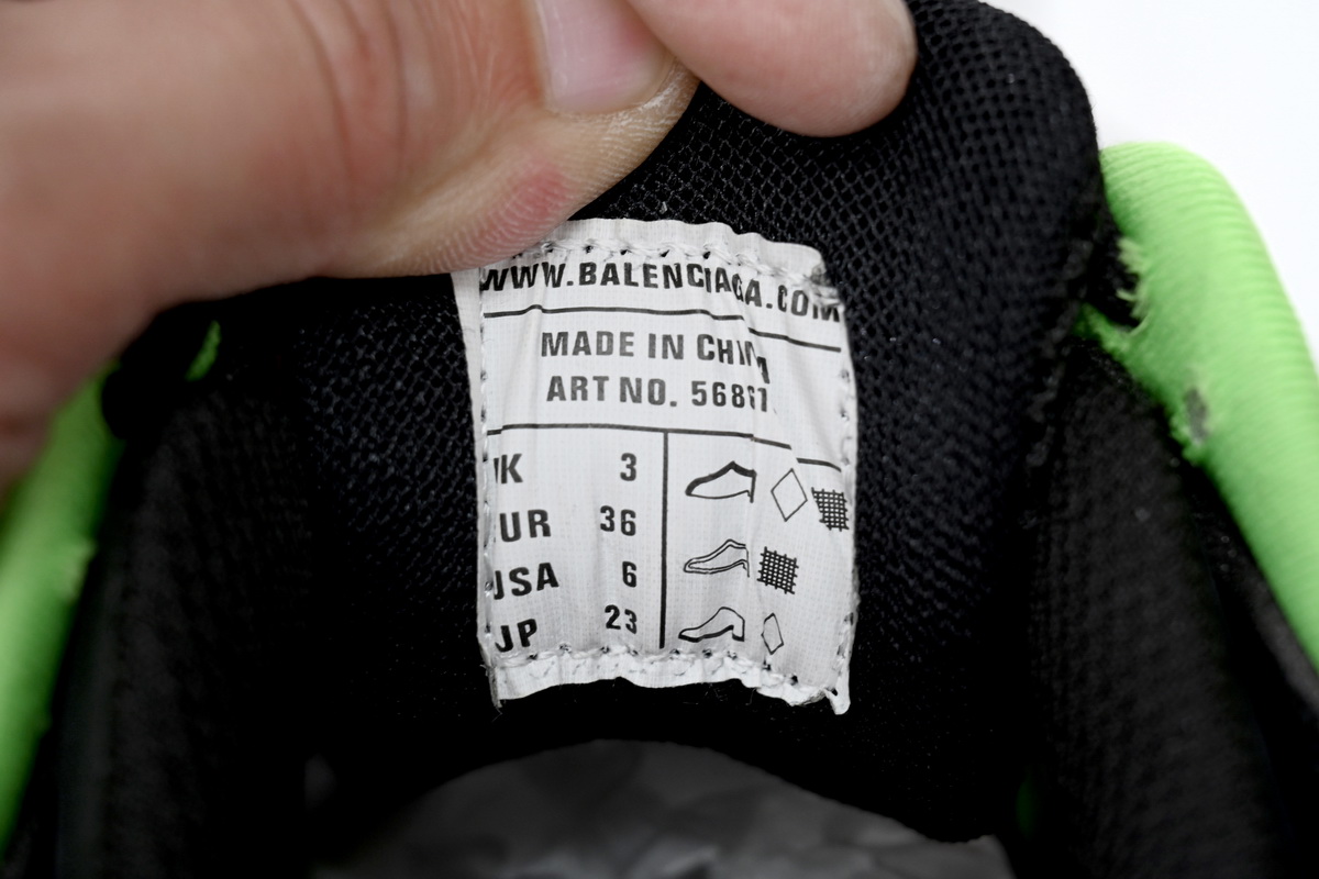 Balenciaga Track 2 Sneaker Black Green 568614 W2GN3 1086