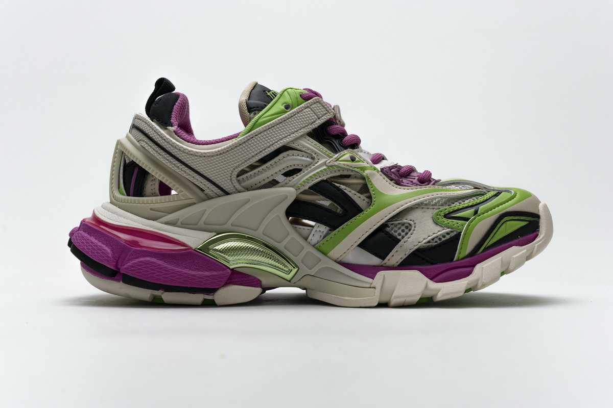 Balenciaga Track 2 Sneaker White Green Pink 568615 W2GN3 9199