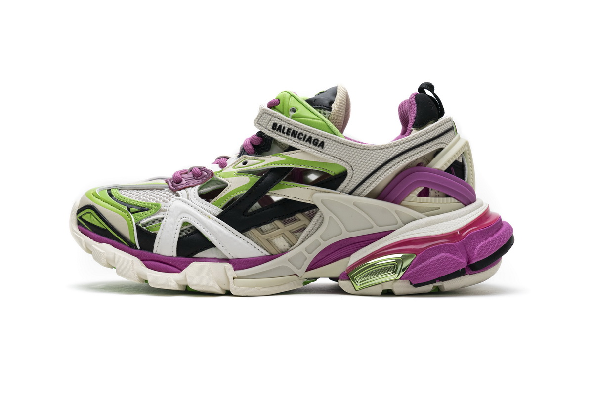 Balenciaga Track 2 Sneaker White Green Pink 568615 W2GN3 9199