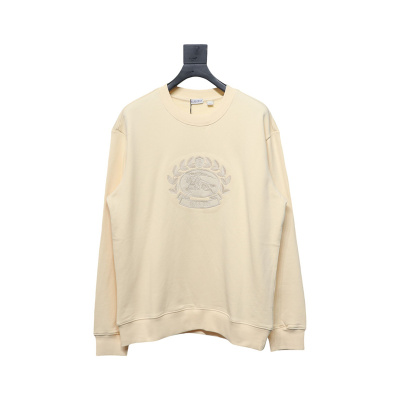 Burberry BBR 24Fw Oak Horse Embroidery Off-White Crewneck Sweatshirt 01