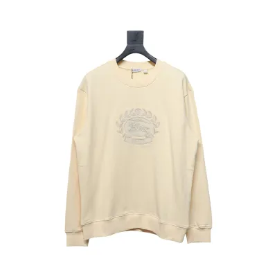Burberry BBR 24Fw Oak Horse Embroidery Off-White Crewneck Sweatshirt 01