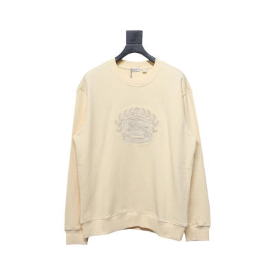 Burberry BBR 24Fw Oak Horse Embroidery Off-White Crewneck Sweatshirt 01