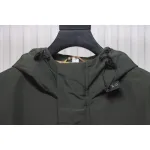 Burberry Horse Logo on Arm Plus Cotton Olive Green Hooded Jacket