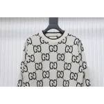 Gucci Classic Double G Jacquard Sweater White