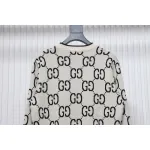 Gucci Classic Double G Jacquard Sweater White