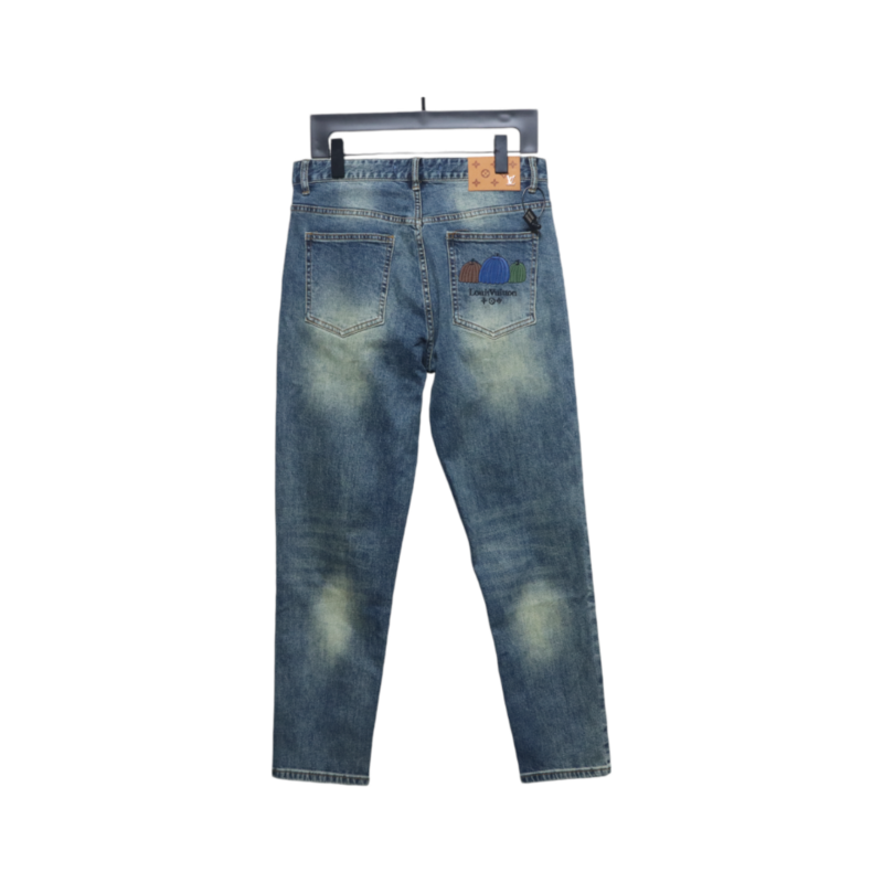 Louis Vuitton Pumpkin Embroidered Jeans