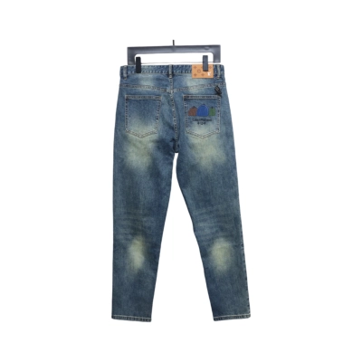 Louis Vuitton Pumpkin Embroidered Jeans 01