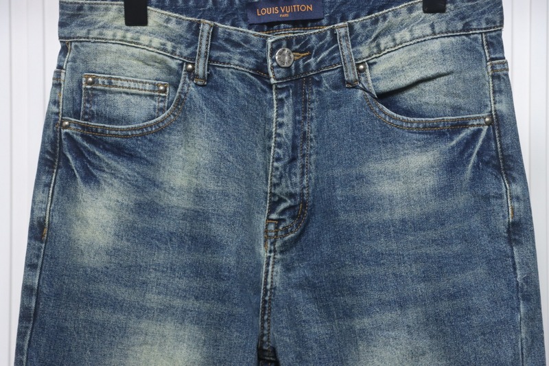 Louis Vuitton Pumpkin Embroidered Jeans
