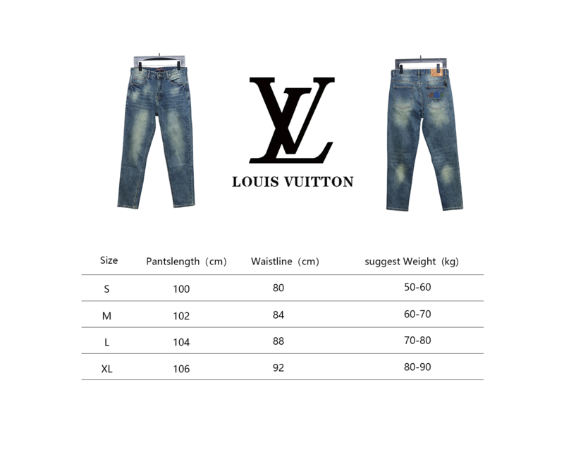 Louis Vuitton Pumpkin Embroidered Jeans