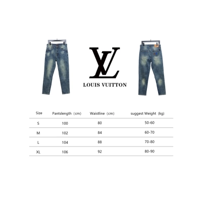 Louis Vuitton Pumpkin Embroidered Jeans 02
