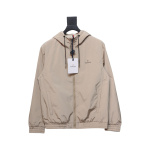 Moncler front and back letter logo padded hooded jacket