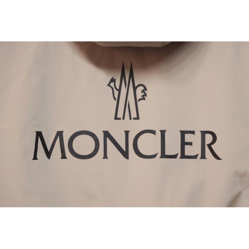 Moncler front and back letter logo padded hooded jacket