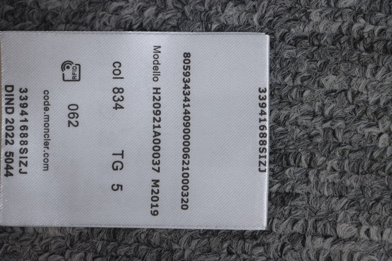 Moncler front and back letter logo padded hooded jacket