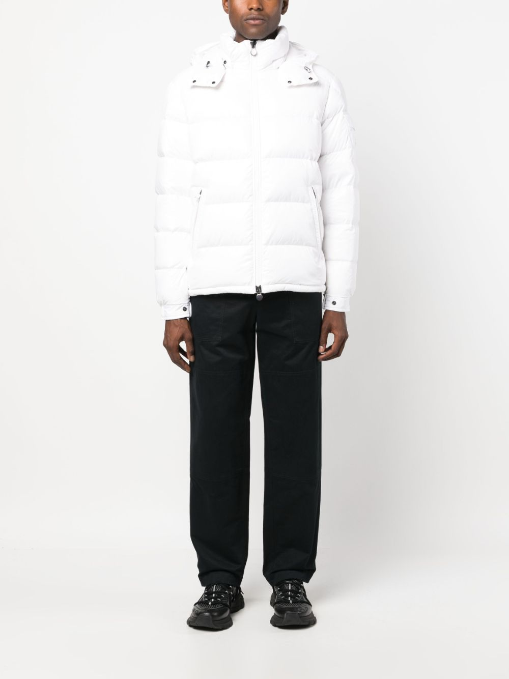 Moncler Maya hooded puffer jacket White