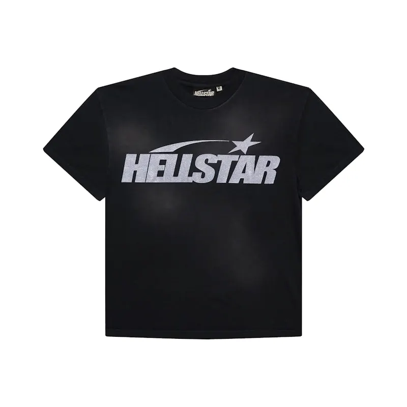 Hellstar Classic Glitter Logo T-shirt Black