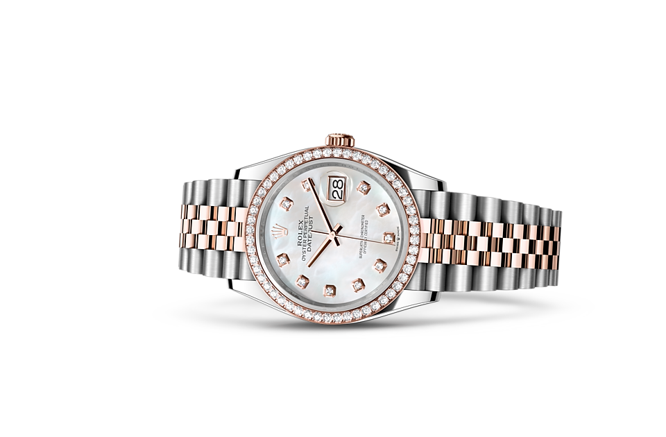 PKStockX Rolex Datejust 36 Oyster-36 mm-Oystersteel and Everose Gold and Diamonds Reference 126281RBR m126281RBR-0009
