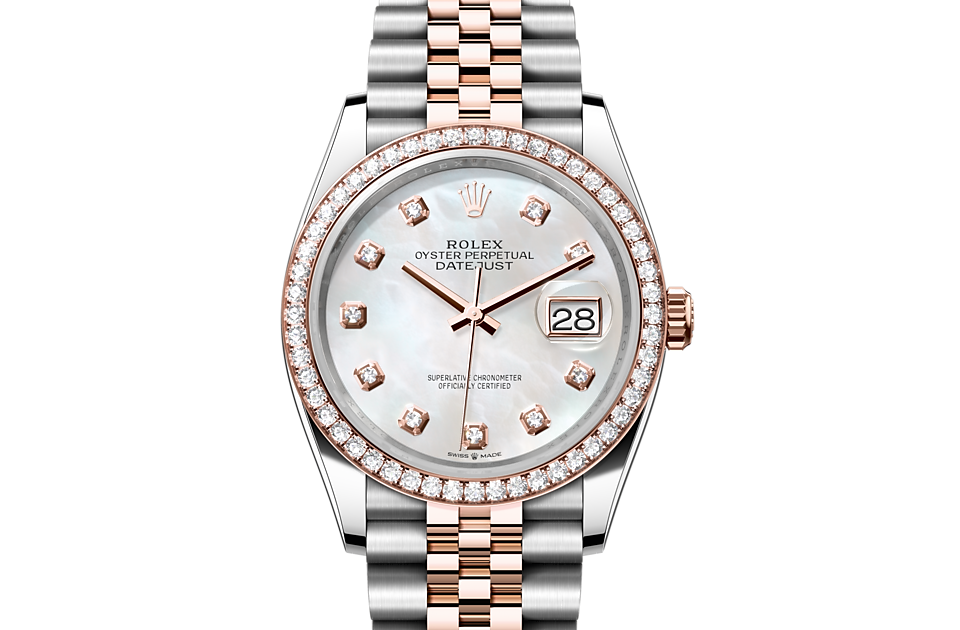 PKStockX Rolex Datejust 36 Oyster-36 mm-Oystersteel and Everose Gold and Diamonds Reference 126281RBR m126281RBR-0009