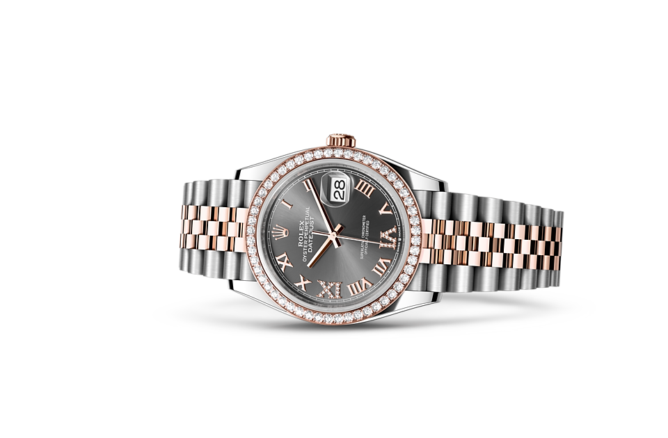 PKStockX Rolex Datejust 36 Oyster-36 mm-Oystersteel and Everose gold and Diamonds Reference 126281RBR m126281RBR-0011