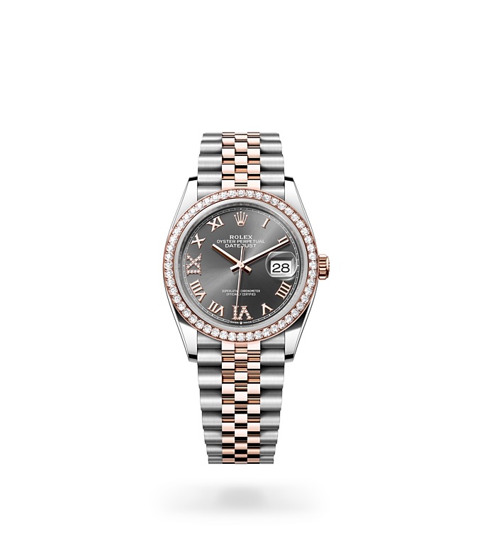 PKStockX Rolex Datejust 36 Oyster-36 mm-Oystersteel and Everose gold and Diamonds Reference 126281RBR m126281RBR-0011