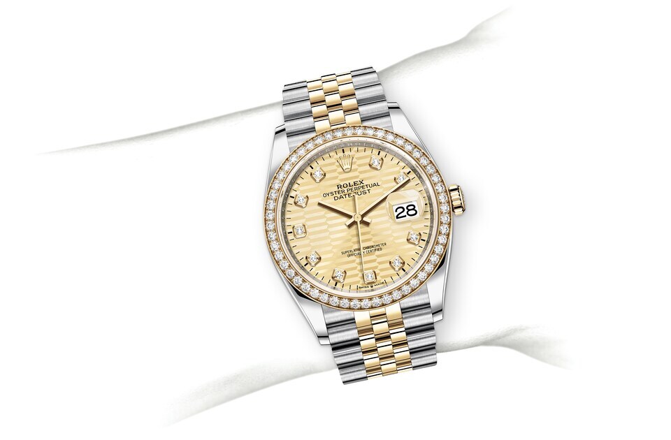 PKStockX Rolex Datejust 36 Oyster-36 mm-Oystersteel and Yellow Gold and Diamonds Reference 126283RBR m126283RBR-0031