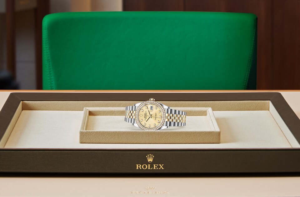 PKStockX Rolex Datejust 36 Oyster-36 mm-Oystersteel and Yellow Gold and Diamonds Reference 126283RBR m126283RBR-0031