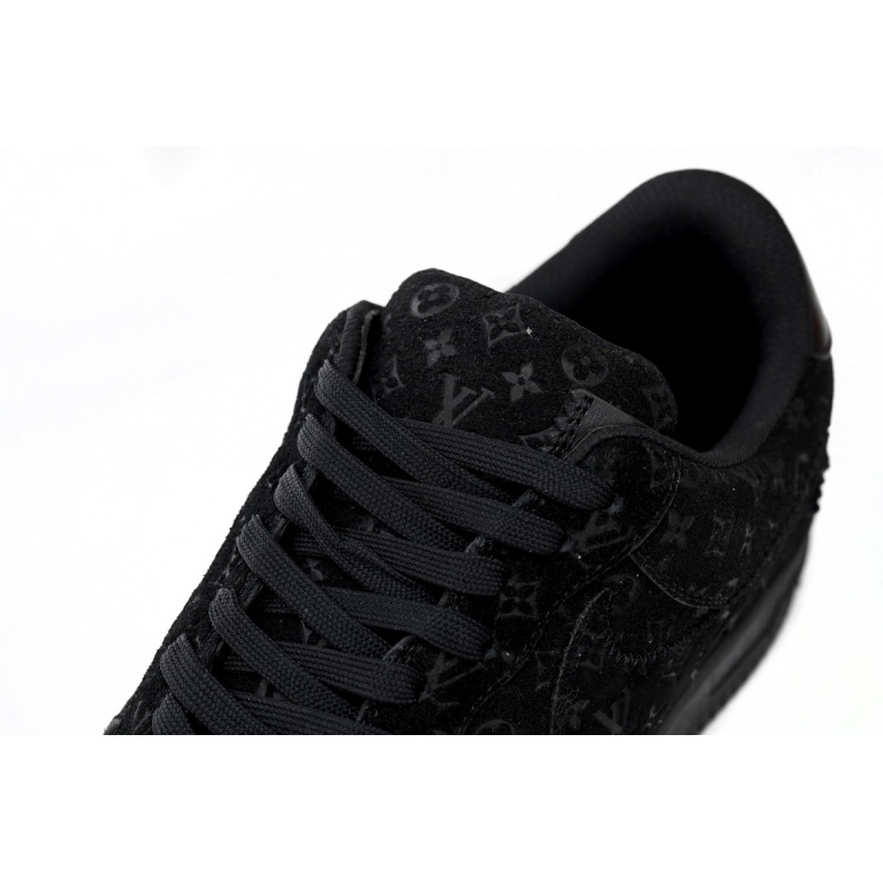 PK GOD BATCH LOUIS VUITTON x Nike Air Force 1 All Black 1A9VD7
