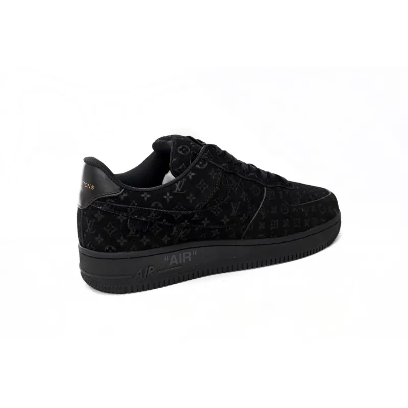 PK GOD BATCH LOUIS VUITTON x Nike Air Force 1 All Black 1A9VD7