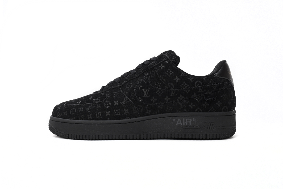 PK GOD BATCH LOUIS VUITTON x Nike Air Force 1 All Black 1A9VD7