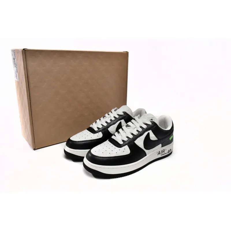 PK God Batch LOUIS VUITTON x Nike Air Force 1 Black White 7108-8