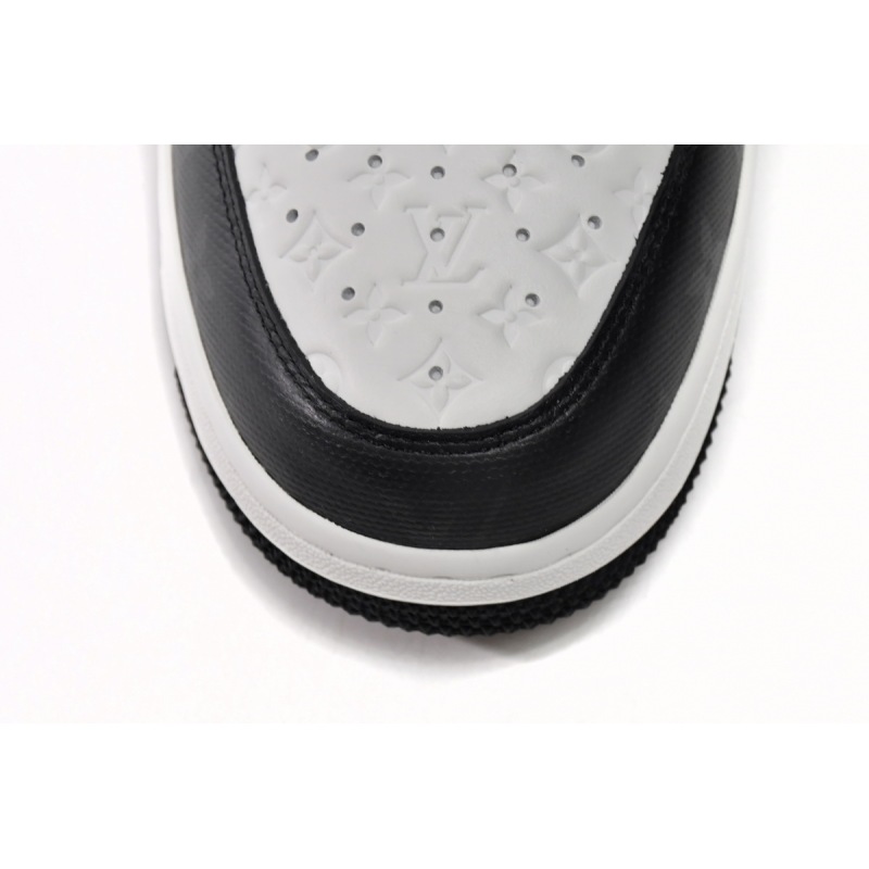 PK God Batch LOUIS VUITTON x Nike Air Force 1 Black White 7108-8
