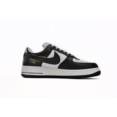 PK God Batch LOUIS VUITTON x Nike Air Force 1 Black White 7108-8 02