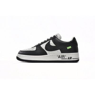 PK God Batch LOUIS VUITTON x Nike Air Force 1 Black White 7108-8 01