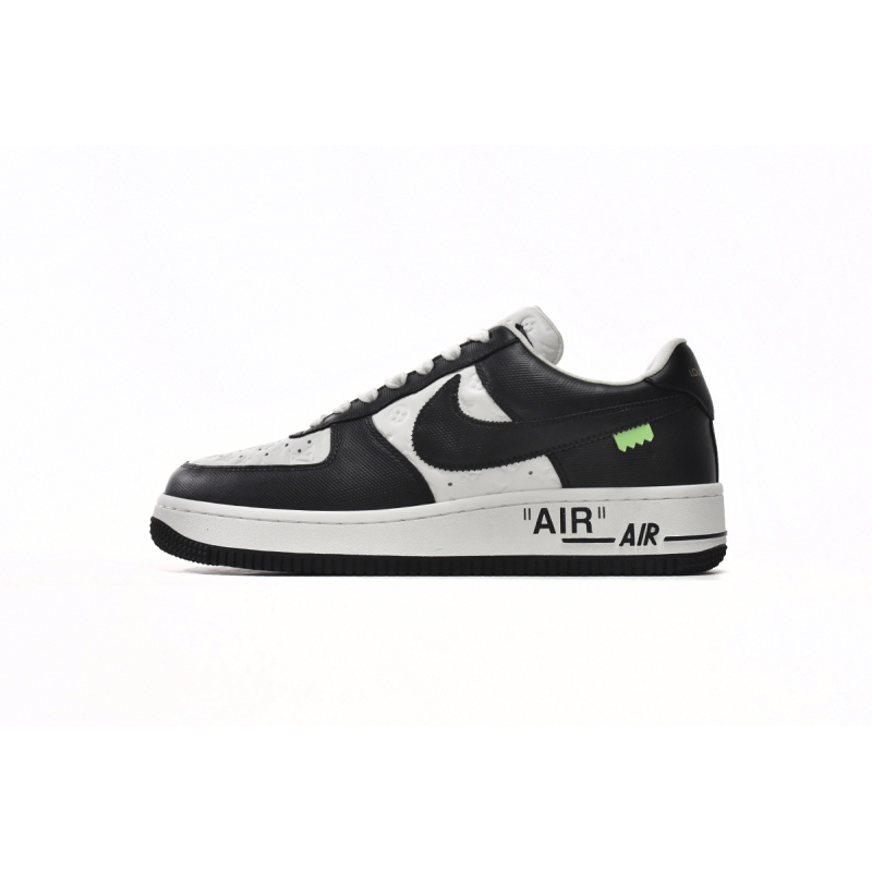PK God Batch LOUIS VUITTON x Nike Air Force 1 Black White 7108-8