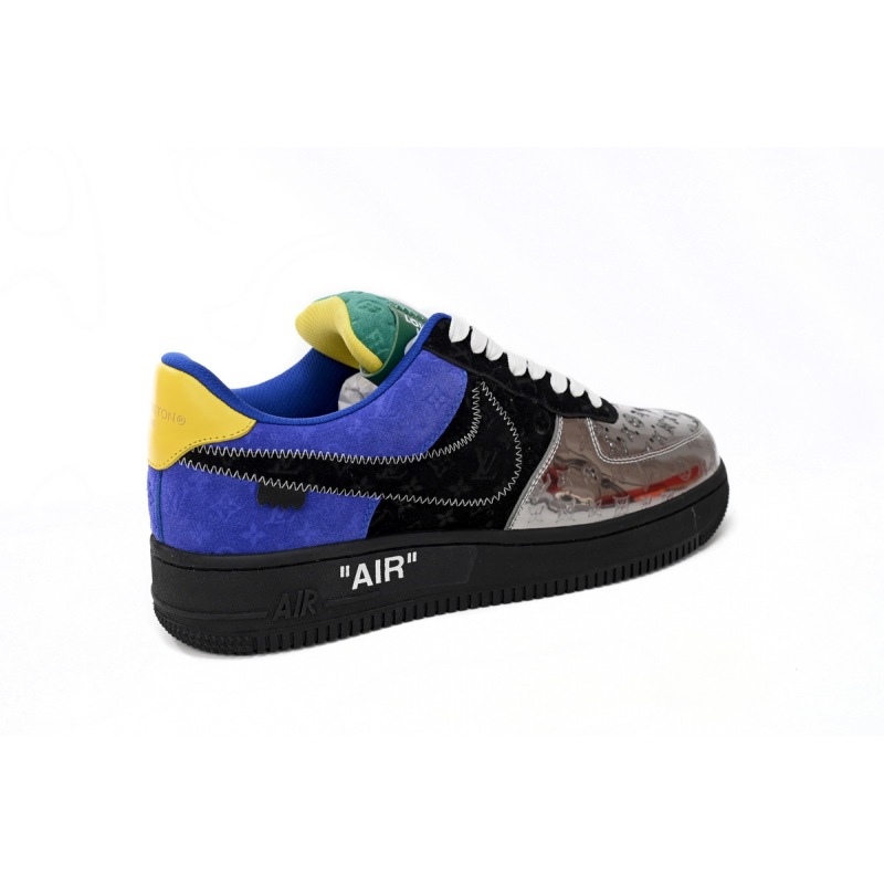 PK God Batch LOUIS VUITTON x Nike Air Force 1 Silver Yellow 1A9VCH