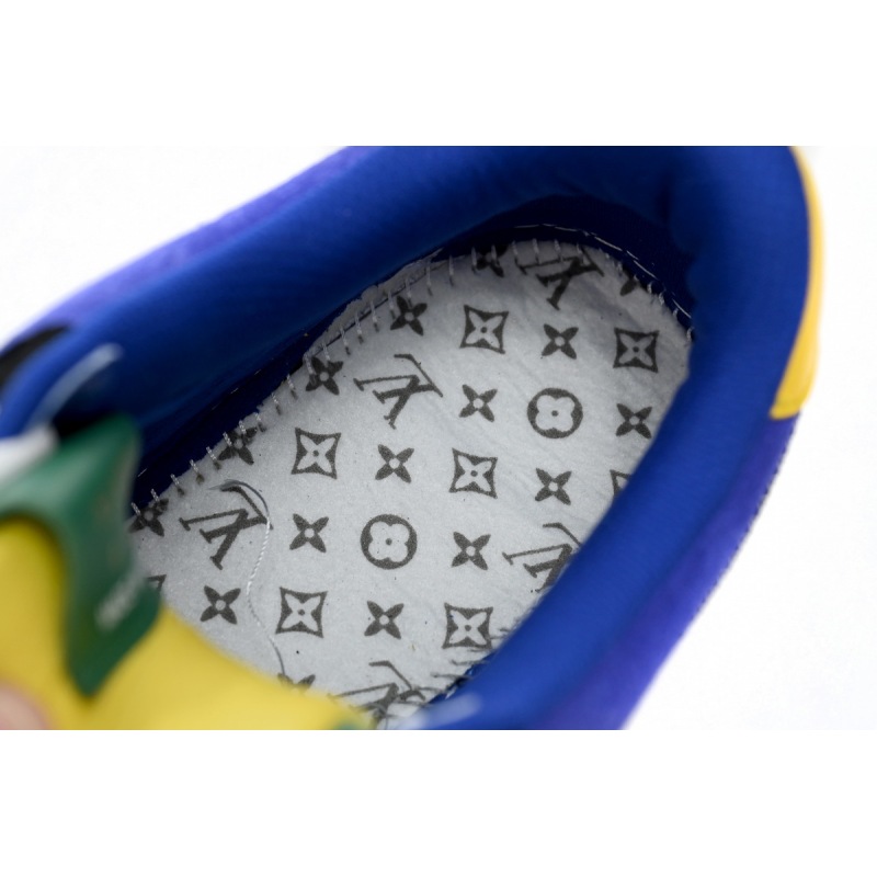 PK God Batch LOUIS VUITTON x Nike Air Force 1 Silver Yellow 1A9VCH