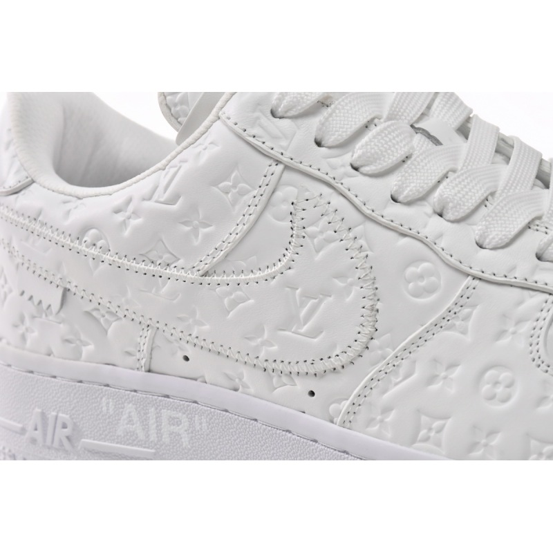 PK God Batch LOUIS VUITTON x Nike Air Force 1 Triple White LK0221
