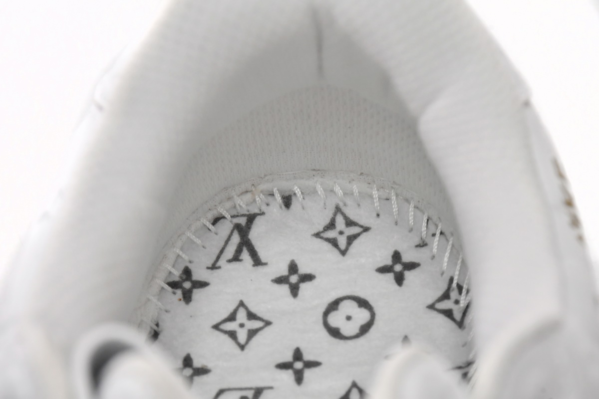 PK God Batch LOUIS VUITTON x Nike Air Force 1 Triple White LK0221
