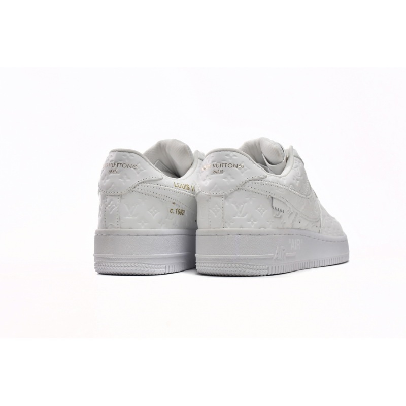 PK God Batch LOUIS VUITTON x Nike Air Force 1 Triple White LK0221