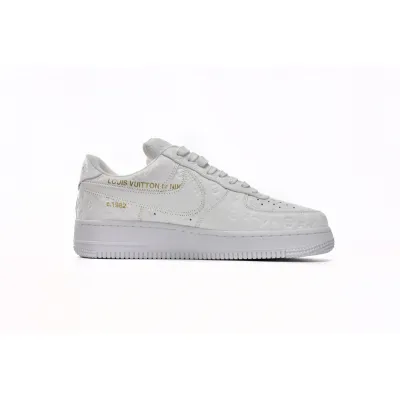 PK God Batch LOUIS VUITTON x Nike Air Force 1 Triple White LK0221 02