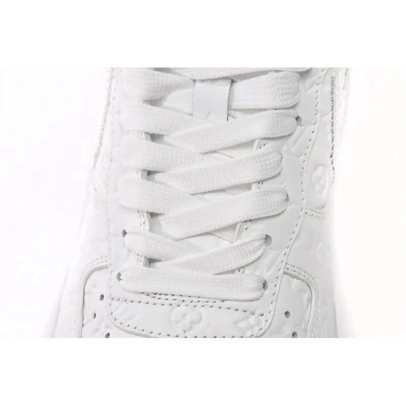PK God Batch LOUIS VUITTON x Nike Air Force 1 Triple White LK0221