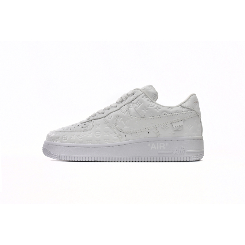 PK God Batch LOUIS VUITTON x Nike Air Force 1 Triple White LK0221