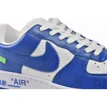PK God Batch LOUIS VUITTON x Nike Air Force 1 White Blue 7108-5